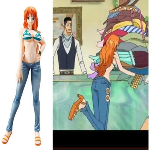 New ONE PIECE Nami cosplay costume bikini and pant custom
