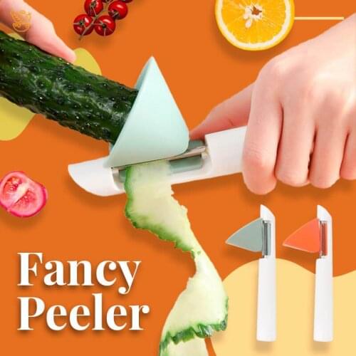Flat Mouth Peeler Curler Shred Slice Peeler Stainless Steel Cutter Slicer Cucumber Carrot Potato Melon Gadget Vegetable Fruit