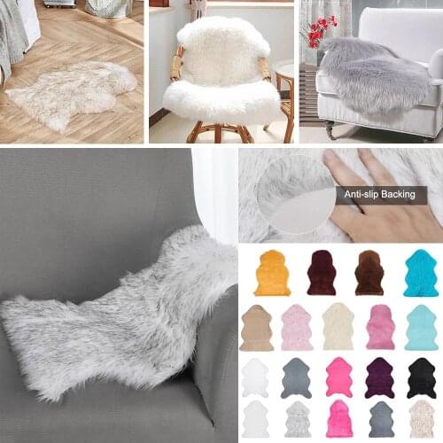 Plush soft European bedroom carpet imitation wool pad long hair bedside bay window cushion sofa cushion white red window carpet