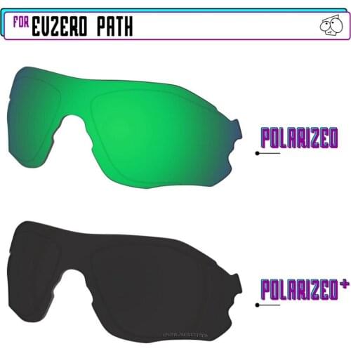 EZReplace Polarized Replacement Lenses for - Oakley EVZero Path Sunglasses - Black P Plus-Green P
