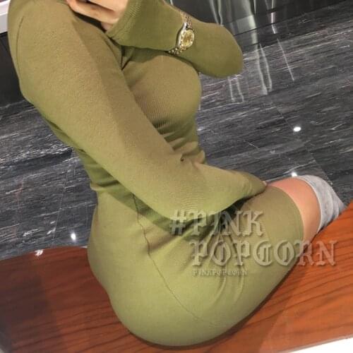 Модные трикотажные платья SEXELANLAN China At AliExpress