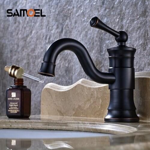 One-Handle High Arc Black Bathroom Sink Vessel Faucet Tap Deck Mount Oil Rubbed Bronze Basin Mixers B3269