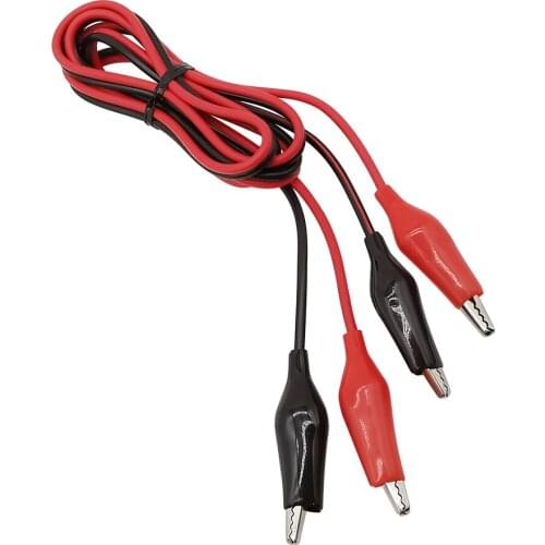 1Pcs Dual Head Crocodile Clip Test Lead 1M Electrical Alligator Clip Test Jumper Double Crocodile Clip Test Line for multimeter