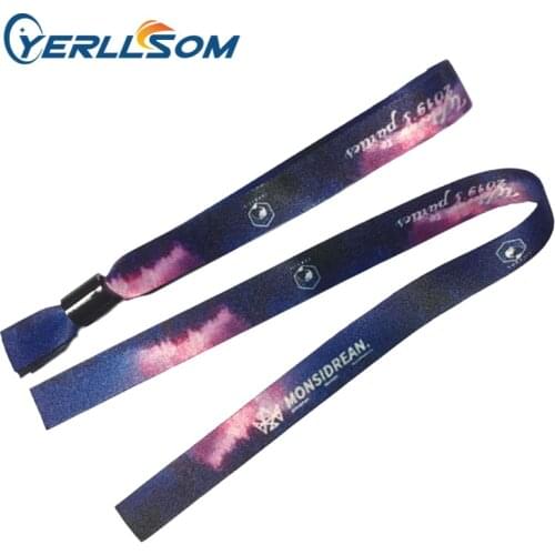 YERLLSOM 300PCS/lot Customized Personalized printing logo fabric wristbands bangles for gifts FY122003