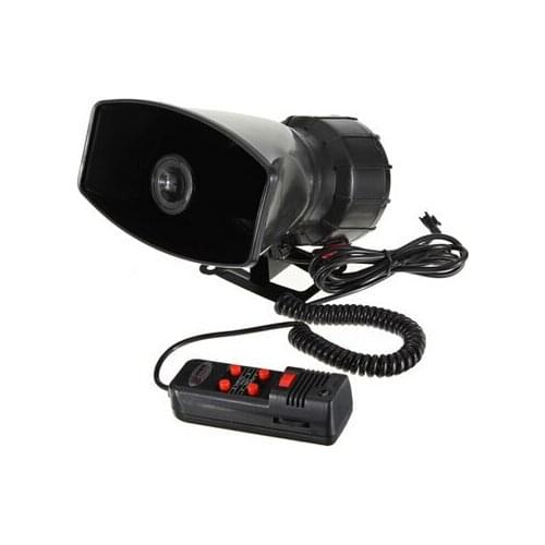 12V Loud Horn Car Van Truck 5 Sound Tone Speaker With PA System Mic Max 300db