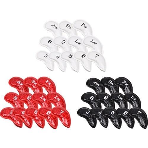 12x Waterproof Golf Iron Head Covers, Golfer Headcover Club Protector Guard Anti-Scratch Protective Practice Equipment Accs Gift