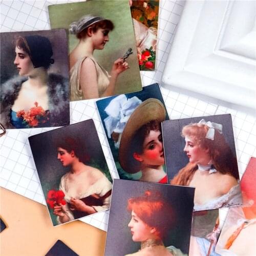 18pcs Kawaii cute Victorian girls Stickers decoration Notebook Planner stikers Scrapbooking/ DIY Stationery Phone Laptop Moto