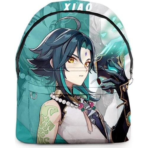 2021 Genshin Impact HuTao Men Women Hip hop 3D Backpack Fabric Oxford hanging buckle Style Child School bag Travel Backpack