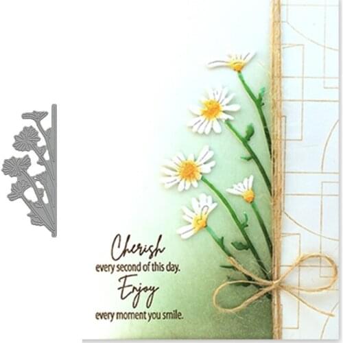 2021 New Arrival Chrysanthemum Branch Strip Metal Cutting Dies Stencil Craft Mould Decor Template for Scrapbooking Design Model