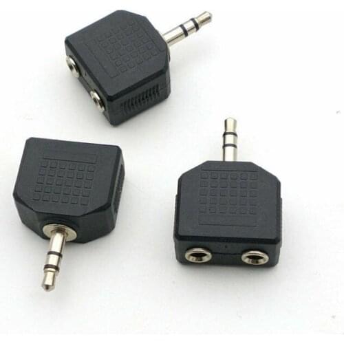 4pcs 3.5mm Stereo Plug Male to 2 x 3.5mm Stereo Jack Audio Adapter Splitter