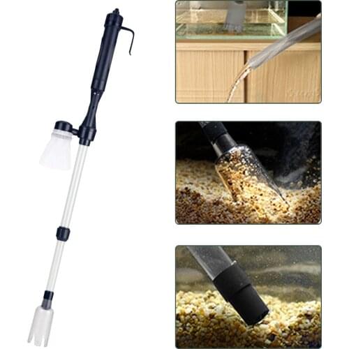 2020 Aquarium Battery Syphon Operated Fish Tank Vacuum Gravel Water Filter Clean Siphon Filter Cleaner Fish Tank Tools Aquarium