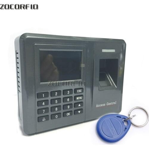 Free shipping 1.8" TFT F20 metal shell 125KHZ RFID &fingerprint Access Control System RFID Access Control +10 crystal keyfob