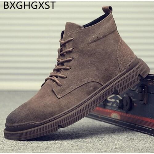 Desert boots italian men boots genuine leather big size 48 2020 snow boots winter ankle shoes designer shoes men high quality