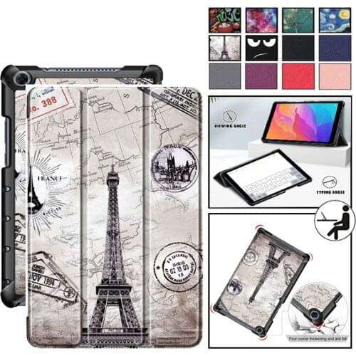 Pu Leather Case for Huawei Matepad T10s T10 10.4 Pro 10.8 Mediapad T3 T5 M5 Lite 10 8.0 M6 10.8 8.4 Smart Cover Tablet Funda