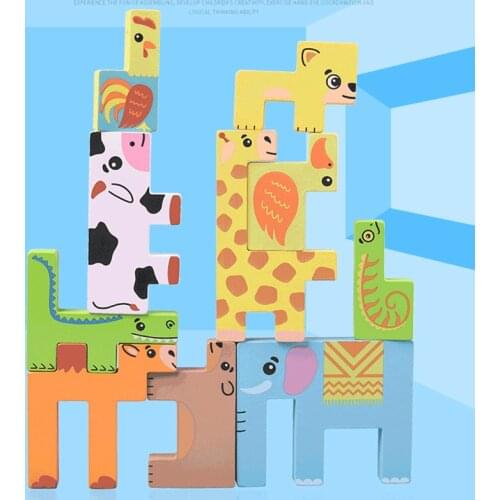 Wooden 3D Puzzle Jigsaw Wooden Toys Aircraft Panda Cartoon Animal Puzzles Intelligence Kids Educational Jigsaw Childrens Gifts