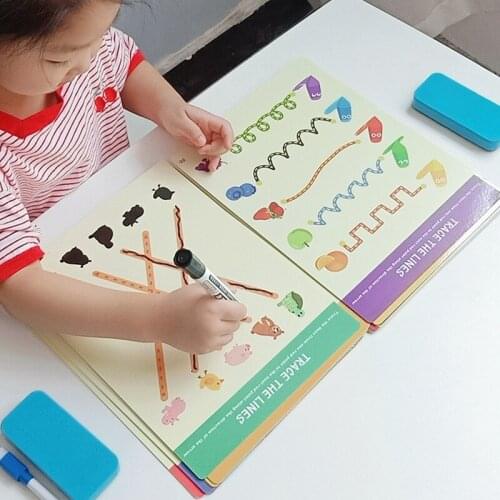 Montessori kid Toy Drawing Tablet DIY Color Shape Math Match Game Writing Training Learning Educational Toys For Children gift