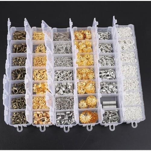 DIY Jewelry Findings Set Open Jump Rings Lobster ClaspClip buckle Earring Hooks For DIY Jewelry Making Supplies kit