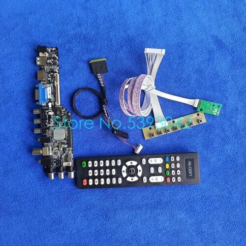 For LTN156AT02-101/B01/B02/B03/B04 LCD panel DVB LVDS 40-Pin USB+AV digital signal 1366*768 3663 controller drive board kit