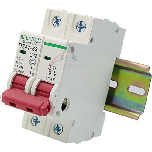 DZ47-63 AC 2P 6A 10A 16A 20A 25A 32A 40A 50A 63A new circuit breaker switch with red handle