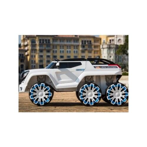 140cm six-wheeled childrens electric car, four-wheel drive swing, can sit on human baby off-road toy with 12V7 big battery