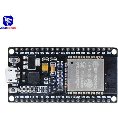 ESP32 Wroom ESP-WROOM-32 WIFI Bluetooth Development Board Dual Core CPU CP2102 Ultra-Low Power ESP32S Micro USB for Arduino