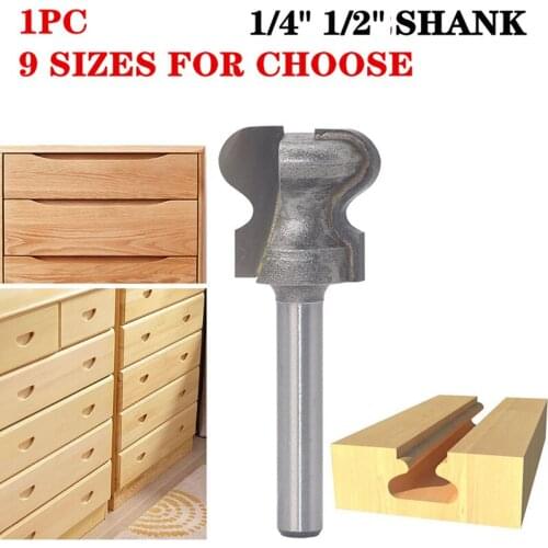 1pc 1/4" 1/2" Shank Classical Double Finger Wood Router Bit C3 Carbide Wood Drawer Milling Cutters Woodworking Tools