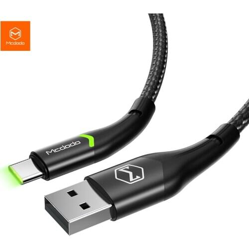 MCDODO USB Type C Cable 3A Fast Charging For Huawei P30 Pro xiaomi Samsung S10 One Plus Quick Charge 4.0 Charger LED Data Cord