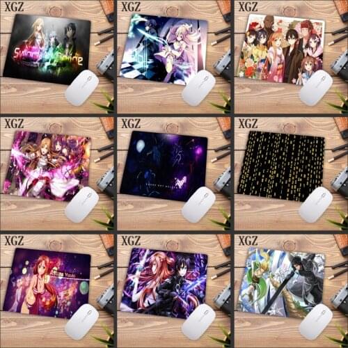 XGZ 22X18CM High Quality Hot Anime SAO Asuna Sword Art Online Keyboard Gaming MousePads Rubber Mouse Durable Desktop Mouse Mat