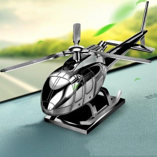 Creative solar energy metal aircraft car aromatherapy display car solid perfume air purification freshener lasting fragrance