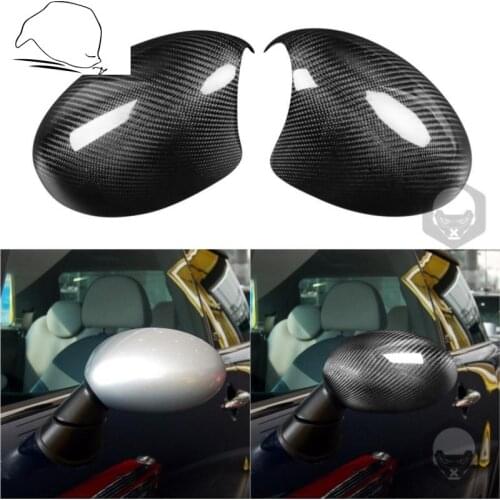 For BMW Mini R50 R53 2002-2006 Rearview Mirror Covers TrimHousing Wing Car Accessories Carbon Fiber Rear View Mirror Refit Caps