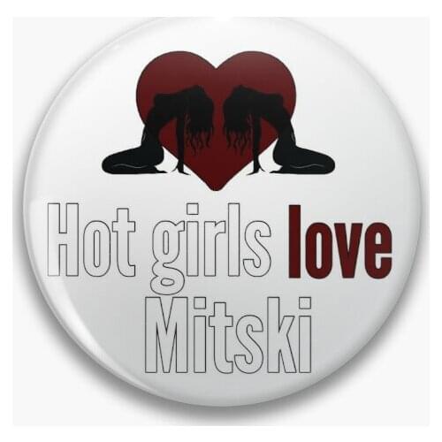 Mitski Text Design Soft Button Pin Cartoon Brooch Collar Fashion Hat Badge Jewelry Clothes Women Creative Decor Metal Cute