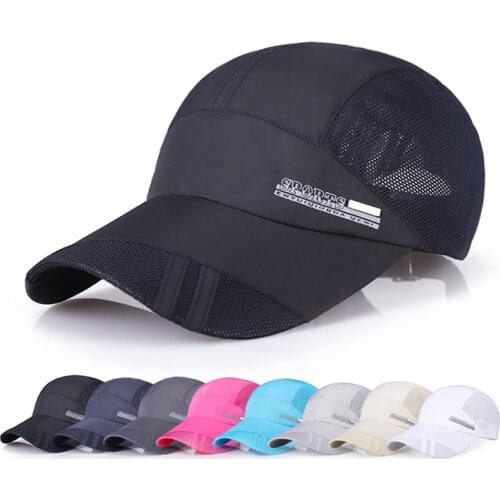 Fashion Mens Baseball Cap Adjustable Outdoor Sport Running Snapback Bone Summer Sun Hat Breathable Thin Mesh Fast Drying Caps
