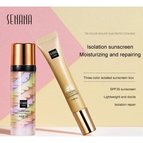 Three-color Face Base Primer Exquisite Moisturizing Brightening Complexion Repairing Cream Makeup Primer Concealer Foundation