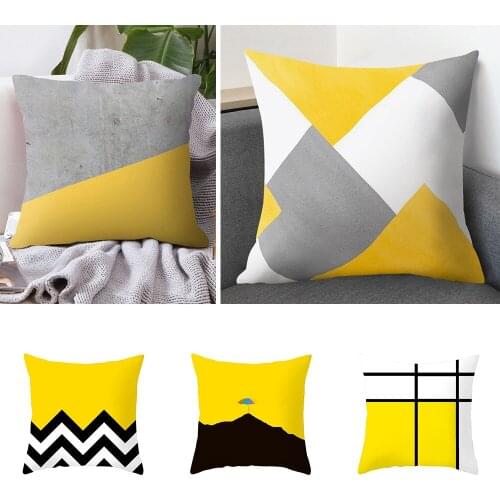 Pillow Cushion Cover Pineapple Leaf Yellow Decorative Pillowcase Seat Car Home Decor Sofa Bed Decorative 40*40cm