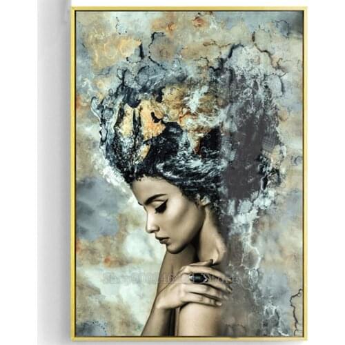 Full Square Drill 5D DIY Diamond Painting abstract girl 3d Embroidery fantasy face Cross Stitch rhinestone Home Decor art FF943