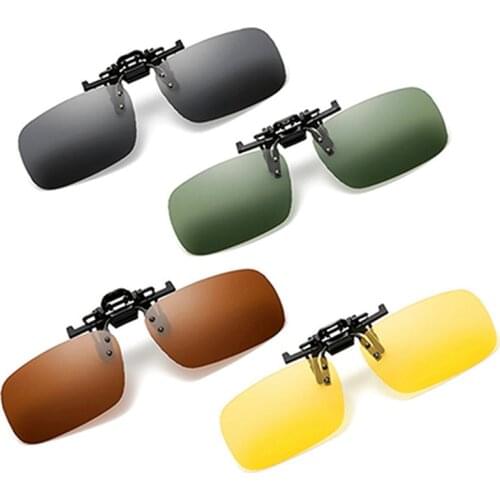 Polarized Clip On Sunglasses Driving Night Vision Lens Sun Glasses Male For Men Women Fashion Driver Goggles
