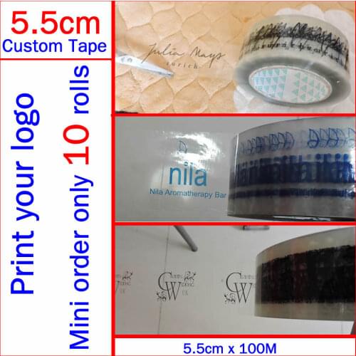 Custom printed logo gift adhesive clear packaging sealing tape
