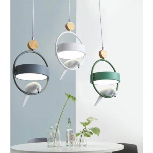 12W Nordic Bird Pendant Lamp 3 lights LED Pending Lights Living Room Dining Table Ceiling Hanging Lamps for Bedside Kitchen