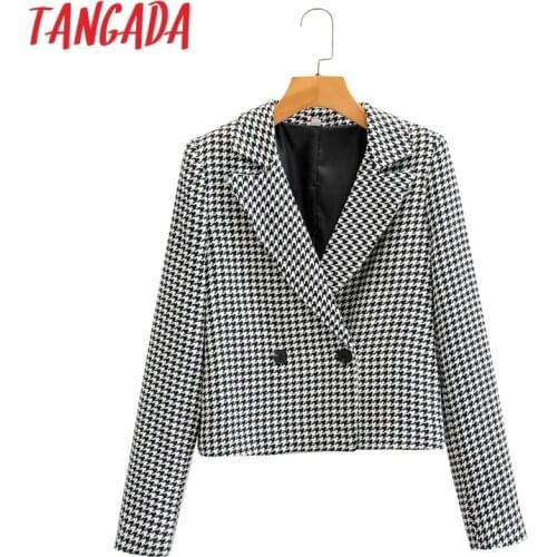 Tangada Women's Blazers With Short Sleeves