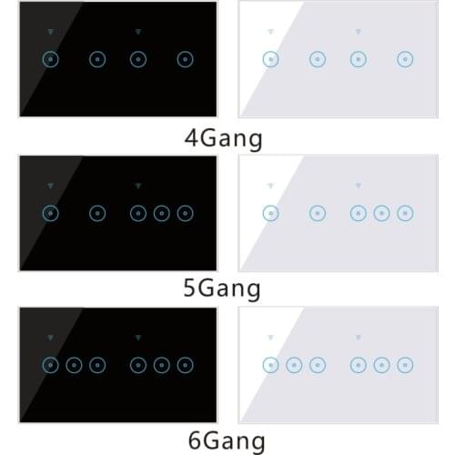 4/5/6 Gang Smart WiFi Wireless Switch EWeLink Smart Switch Wall Socket Touch Panel Control Compatible With Alexa Google Home