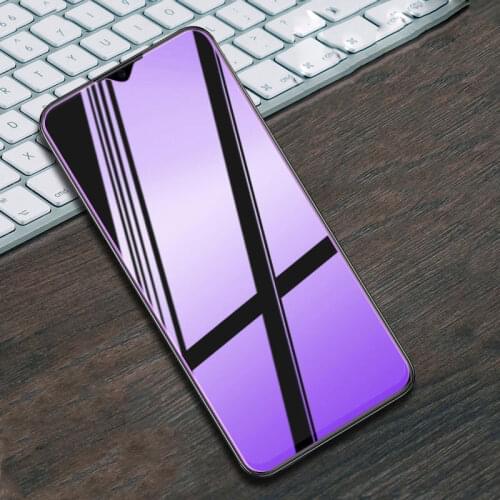 For OPPO A15 A15S A12 A12E A12S Tempered Glass Screen Protector For OPPO A11 A11X A11K A9 A9X Anti-blue Purple Protective Glass