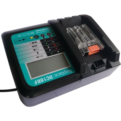 Fan cooling DC18RF Li-ion Battery Charger 6.5A Charging Current for Makita 14.4V 18V BL1830 Bl1430 DC18RC DC18RA Power tool