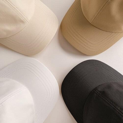 Women Hats 2021 New Simple Baseball Cap Cotton Blended Pure Color Casual Fashion Hat 4 Colors Available