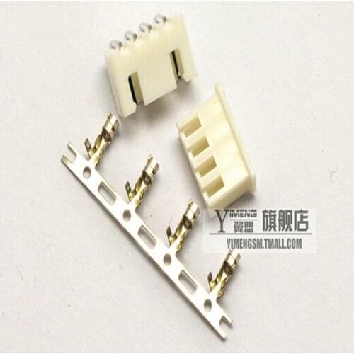100Set/Lot XH2.54 2.54mm 4Pin 4P 90degree Curved Male Pin Header + Terminal + Female Housing Connector