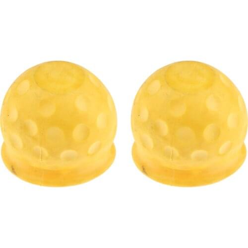 2xUniversal 50mm Tow Ball Cover Caps Towing Hitch for Caravan Trailer Yellow