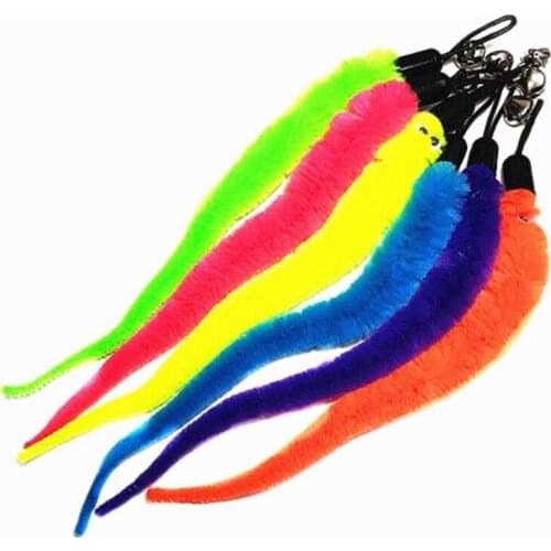 500pcs/lot New Pet Kitten Cat Toys Teaser Replacement Refill Plush With Bell Cat Playing Stick Pet Products