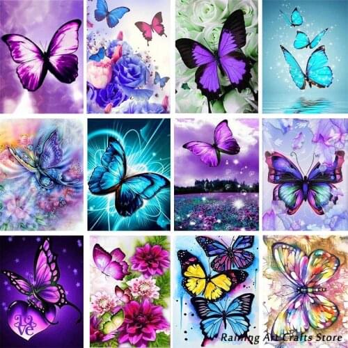 Butterfly Pattern 5D Diy Diamond Painting Full Drill Cross Stitch Kits Art Crystal Embroidery Mosaic Pictures Home Decor Gifts