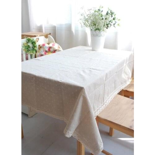 Free shipping Daisy pastoral cotton tablecloths European coffee table cloth tablecloths American