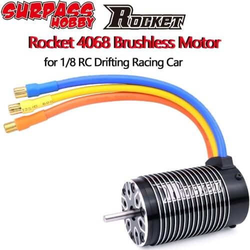 Rocket Surpass Hobby 4068 2650KV 2050KV 1900KV 4P Sensorless Brushless Motor for 1/8 RC Racing Car Truck Truggy On Road