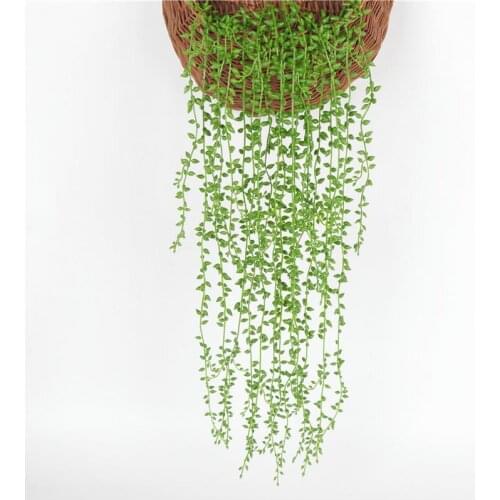 1PCS Artificial Vine Lifelike Succulent Design Hanging Garland Faux Vine Fake Plant Simulation Rattan Leaves Wedding Decoration